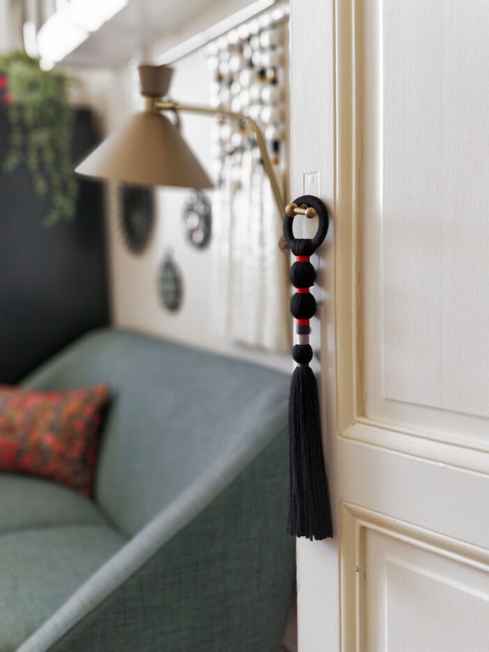 Décoration bohème noire pour porte, fenêtre, mur